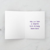 96e verjaardag: Floral Flowers Number, Custom Name Kaart (Binnen)