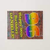 96e verjaardag: Fun Graffiti-geïnspireerde regenbo Legpuzzel (Horizontaal)