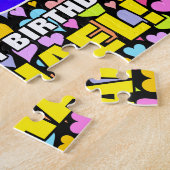 96e verjaardag — Fun, liefhebbende hartvormen + "9 Legpuzzel (Zijkant)