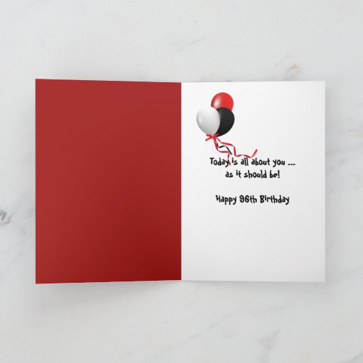 96e verjaardag in de schijnwerpers kaart (Binnen)