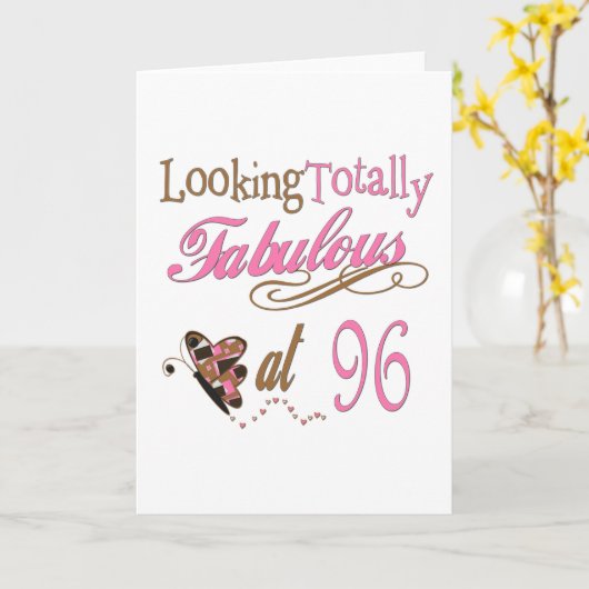 96e verjaardag kaart (Gele Bloem)