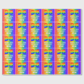 96e verjaardag: kleurrijk, vun regenboogpatroon #  cadeaupapier (Vlak)