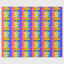 96e verjaardag: kleurrijk, vun regenboogpatroon #