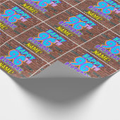 96e verjaardag: Leuk, Urban Graffiti geïnspireerd  Cadeaupapier (Hoek)