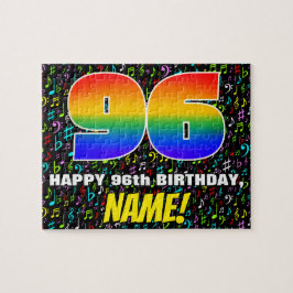 96e verjaardag — Leuke, kleurrijke muzieksymbolen Legpuzzel