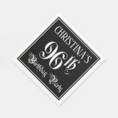 96e verjaardag Partij — Fancy Manuscript + de Naam Servet (Hoek)