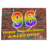 96e verjaardag: Plezier, op graffiti geïnspireerde Groot Cadeauzakje (Voorkant)