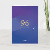 96e verjaardag - Star Numbers - blauw - leeftijd 9 Kaart (Achterkant)