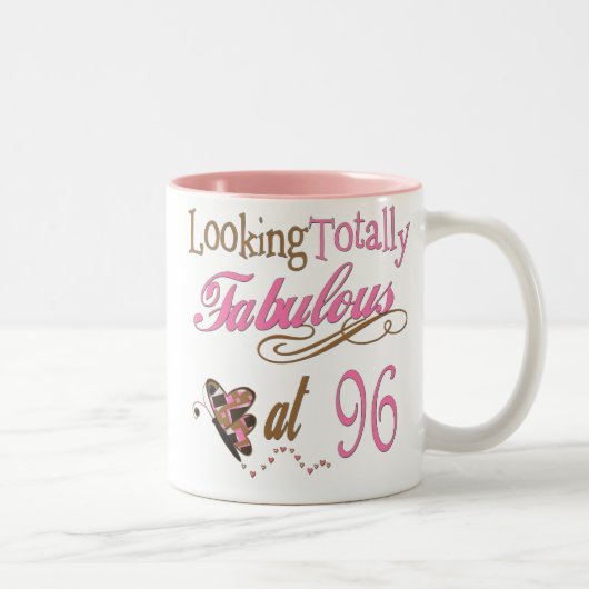 96e verjaardag tweekleurige koffiemok (Rechts)