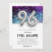 96e verjaardag van de uitnodiging (Voorkant / Achterkant)