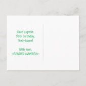 96e verjaardag: Vet, Vun, Eenvoudig, Regenboog 96 Briefkaart (Achterkant)