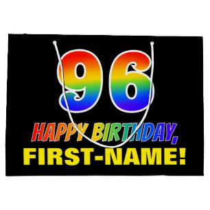 96e verjaardag: Vet, Vun, Eenvoudig, Regenboog 96 Groot Cadeauzakje