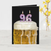 96e verjaardag zwarte bier kaart (Gele Bloem)