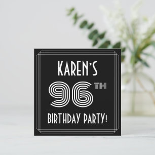96e verjaardagsfeest: Art Deco stijl met eigen naa Kaart