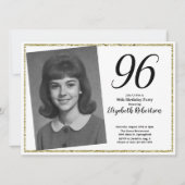 96ste aangepaste foto wit en goud kaart (Voorkant)