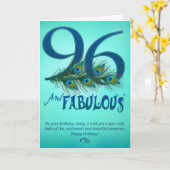 96ste de sjabloonKaarten van de Verjaardag Kaart (Gele Bloem)