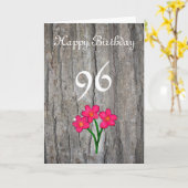 96ste verjaardag kaart (Gele Bloem)