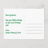 96ste verjaardag – leuk vuurwerkpatroon + regenboo briefkaart (Achterkant)