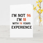 96ste verjaardagsdesign kaart (Gele Bloem)