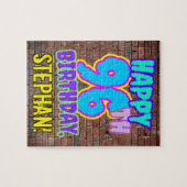 96th Birthday ~ Fun, Urban Graffiti geïnspireerd l Legpuzzel (Horizontaal)