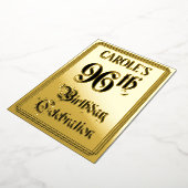 96th Birthday Party — Elegant Script + aangepaste  Folie Uitnodiging (Gedraaid)