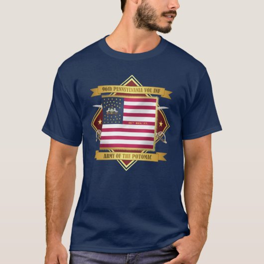 96th Pennsylvania Volunteer Infantry T-shirt (Voorkant)