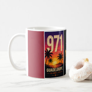 971 Guadeloupe Zonsondergang Eiland Leven Koffiemok