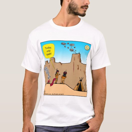 974 alleen spam cartoon t-shirt (Voorkant)