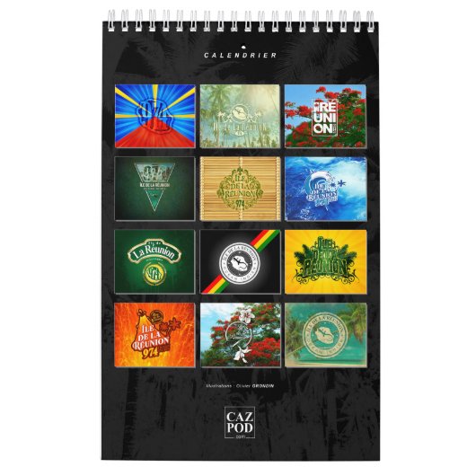 974 Ile de la Réunion Kalender (Achterkant)
