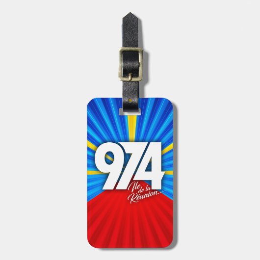 974 Ile de la Reunion Signature Maveli R zoom1 Bagagelabel (Voorkant verticaal)