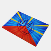 974 Ile de la Réunion - Vlag van Réunion Deurmat (Schuin)