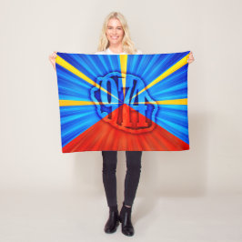 974 Ile de la Réunion - Vlag van Réunion Fleece Deken