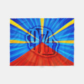974 Ile de la Réunion - Vlag van Réunion Fleece Deken (Voorkant (Horizontaal))