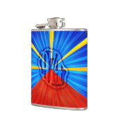 974 Ile de la Réunion - Vlag van Réunion Heupfles (Links)