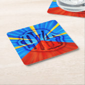 974 Ile de la Réunion - Vlag van Réunion Kartonnen Onderzetters (Schuin)