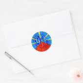 974 Ile de la Réunion - Vlag van Réunion Ronde Sticker (Envelop)