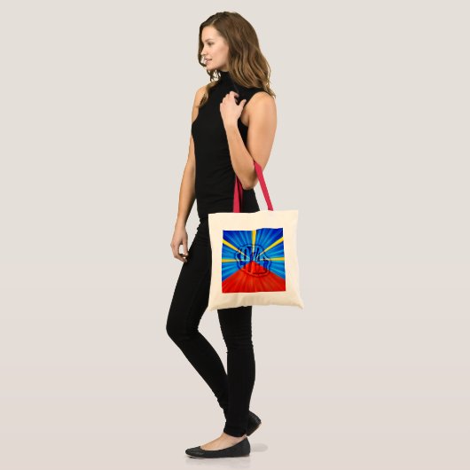 974 Ile de la Réunion - Vlag van Réunion Tote Bag (Voorkant (model))