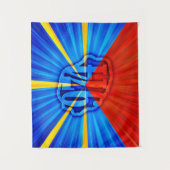 974 Ile de la Réunion - Vlag van Réunion Wandkleed (Voorkant)