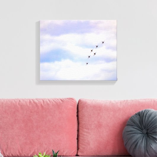 9773 gevechtsvliegtuigen canvas afdruk (Insitu (Woonkamer))