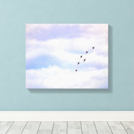 9773 gevechtsvliegtuigen canvas afdruk (Insitu (Houten vloer))