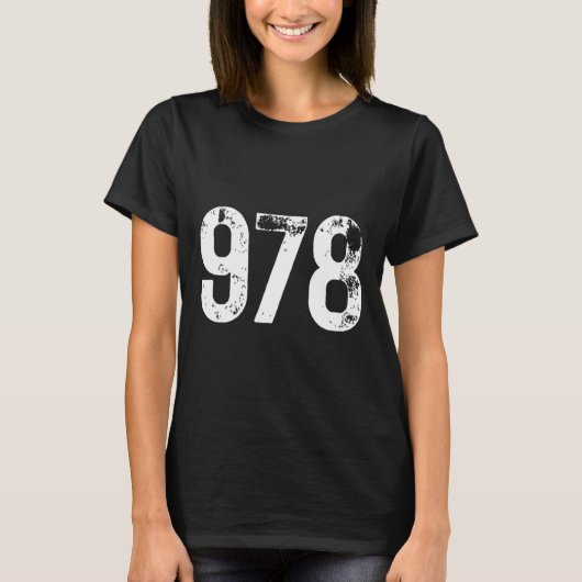 978 Gebiedscode Lowell MA Mobile Telephone Area Co T-shirt (Voorkant)