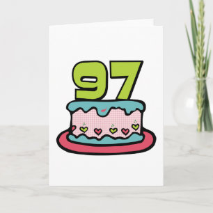97 de Cake van de Verjaardag van éénjarigen Kaart