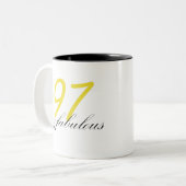 97 & Fabulous Tweekleurige Koffiemok (Voorkant links)