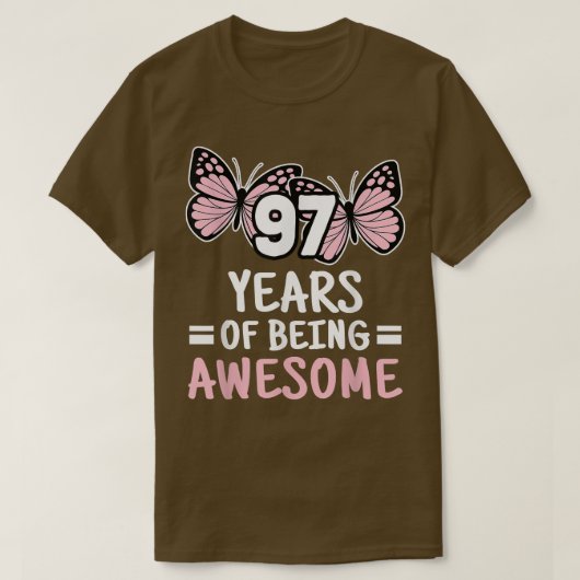 97 jaar Geweldige 97e verjaardag 97 jaar B T-shirt (Design voorkant)