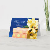 97 Jaar Oud Verjaardagscadeau en Lelies Kaart (Voorkant)