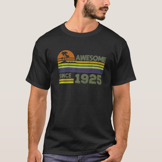 97 jaar oude Mannen Vrouwen Geweldige sinds 1925 T-shirt (Voorkant)