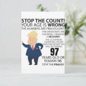 97 jaar Trump Happy Birthday Cadeau Funny (Staand voorkant)