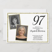 97e aangepaste foto wit en goud  kaart (Voorkant)