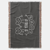 97e Jubileum Gift Chalk Hearts Deken (Voorkant Verticaal)