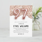 97e uitnodiging van de Birthday Party (Staand voorkant)